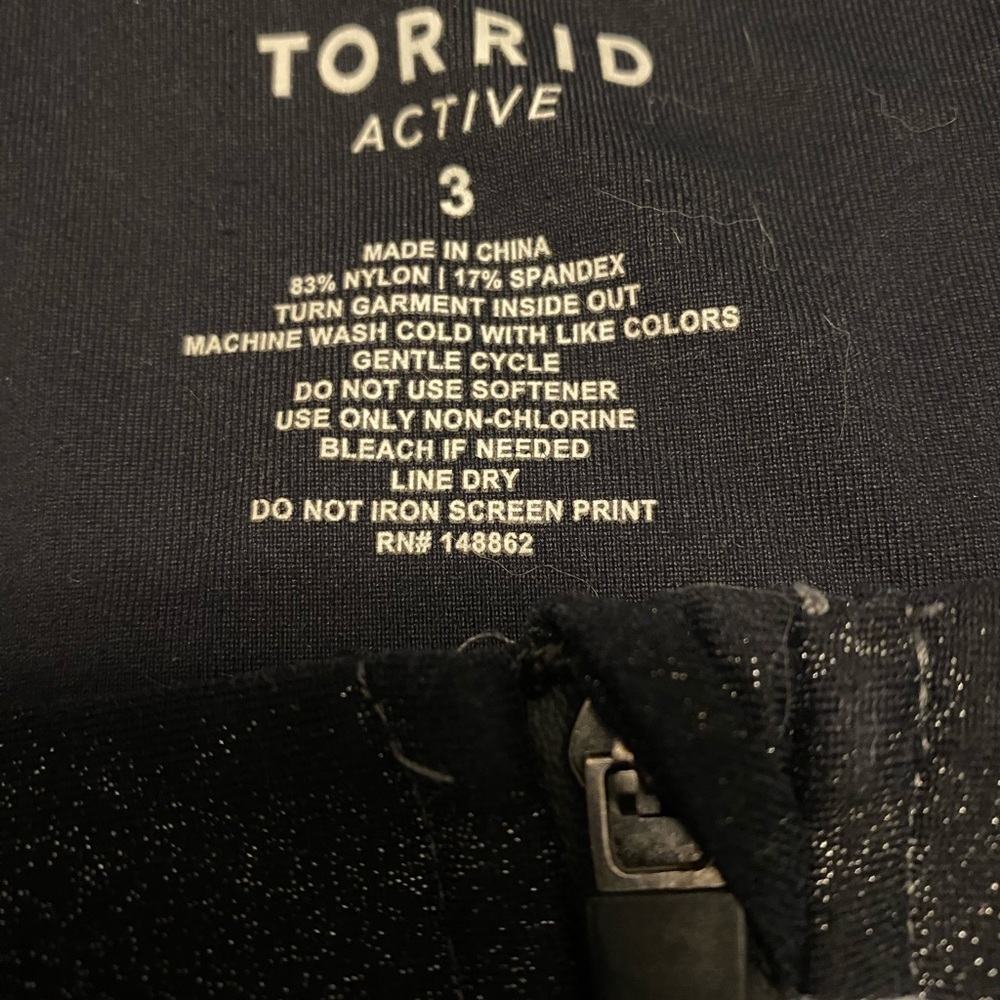 Torrid Zip Front Longline Low-Impact Sports Bra Size 3 Grey Shine Star Core Yoga - Picture 3 of 15